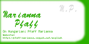 marianna pfaff business card